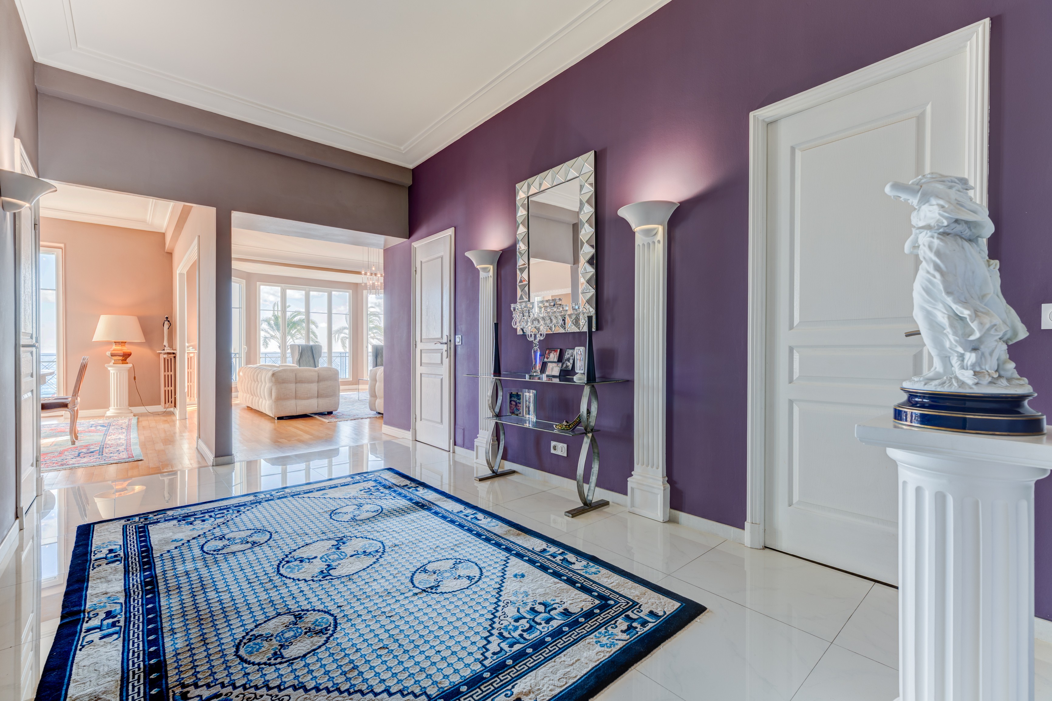 Living room apartment promenade des anglais